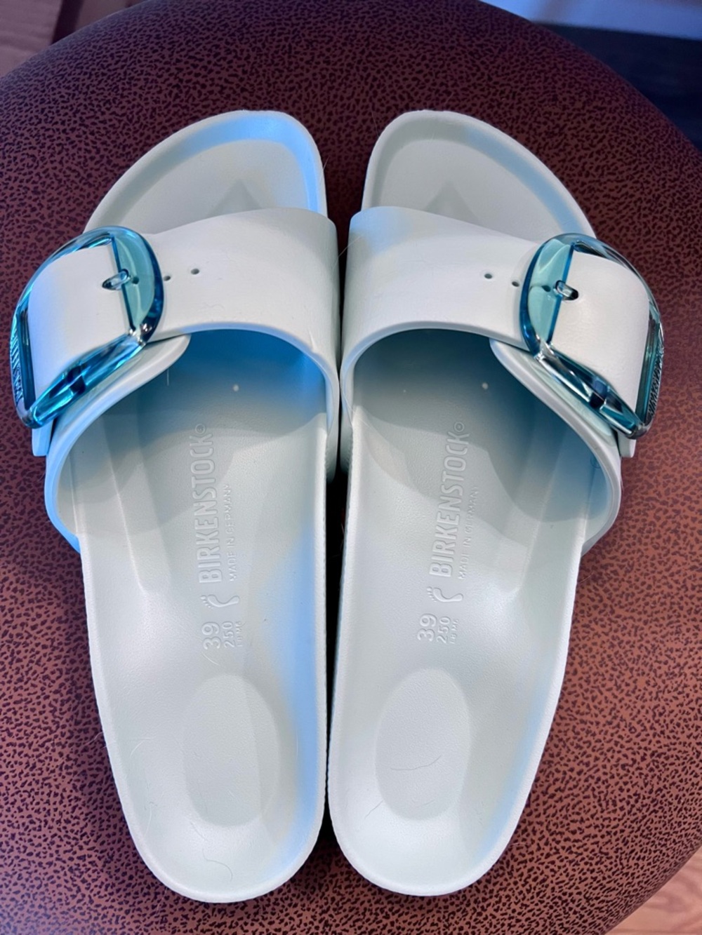 Birkenstock Women’s Madrid Big Buckle EVA Sandals in surf green